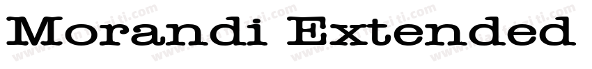 Morandi Extended Bold字体转换
